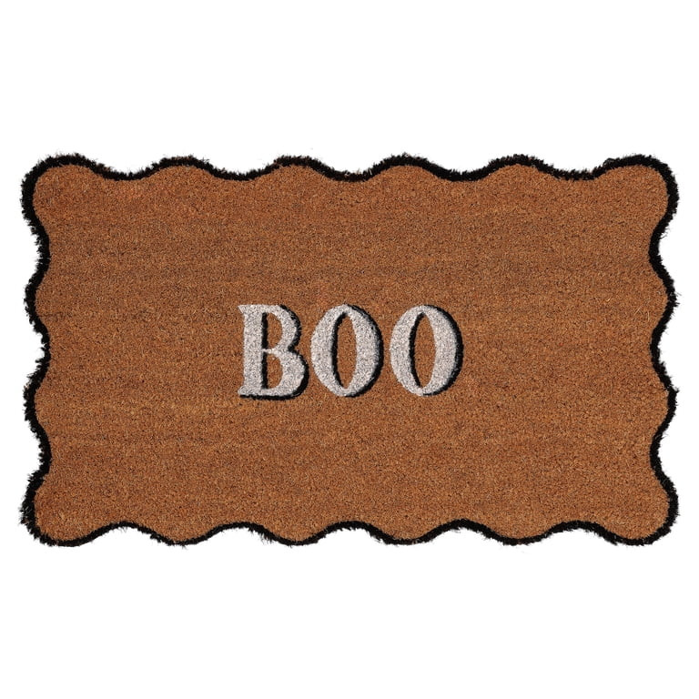 My Texas House Multicolor Scallop Boo Outdoor Coir Doormat, 18" x 30" | Walmart (US)