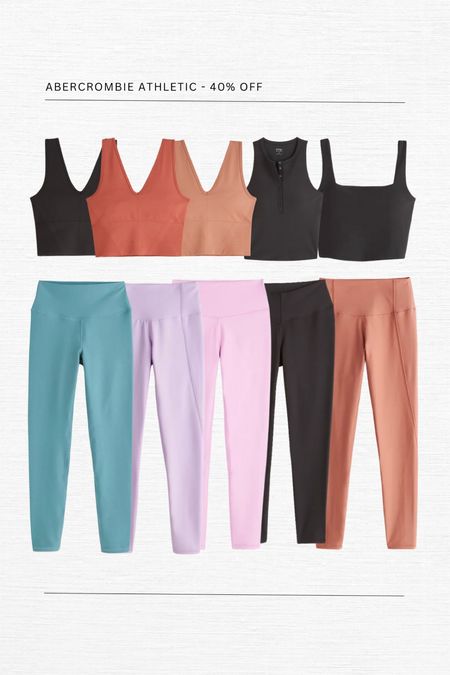 My fav athletic wear is on sale at Abercrombie! 

athletic wear l yoga pants l workout set l workout top
