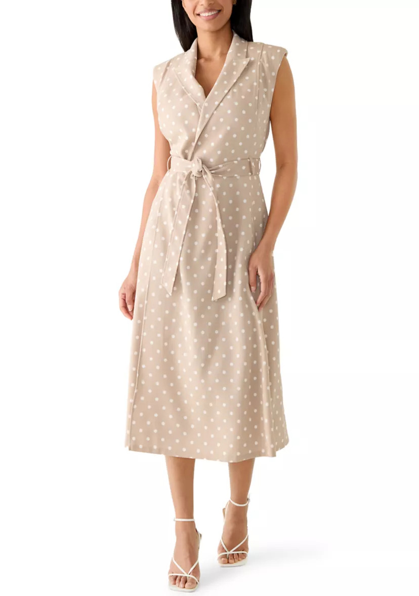 Women's Sleeveless Scuba Printed Shirtdress | Belk