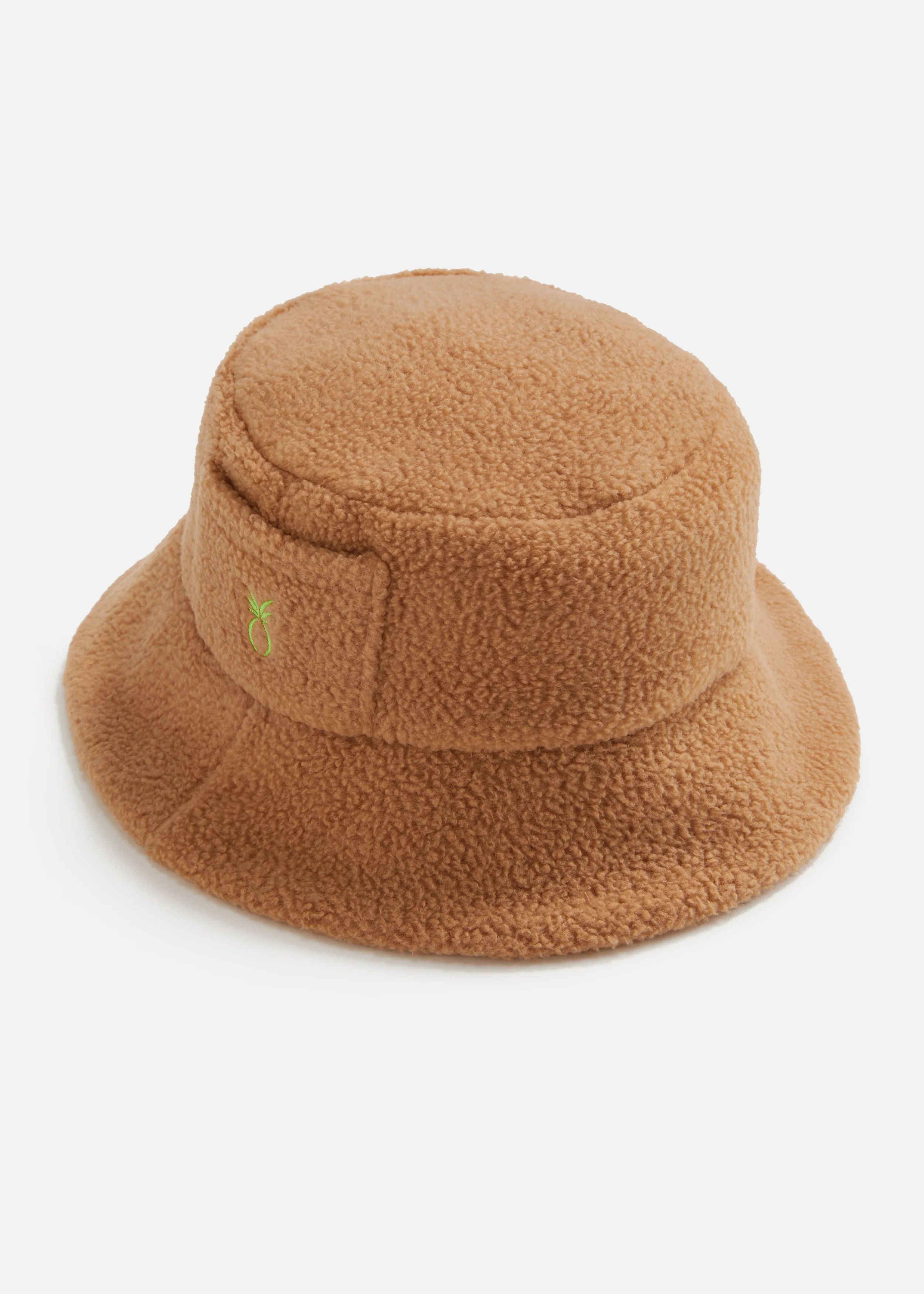 Blindbrook Bucket Hat in Sherpa Fleece (Camel) | Dudley Stephens