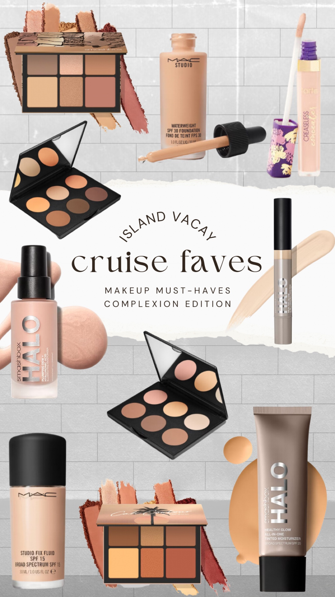 Lightweight foundations/complexion products I love.

When traveling, forpacking purposes, I always add a sculpting palette to save on space. Something that has bronzer, blush, and highlight is the best. Definitely saving space in your suitcase/makeup bag and making getting ready a breeze!

If you haven’t tried the Halo Tinted Moisturizer from Smashbox- this is your sign to give it a whirl. This has been my new go-to “foundation” for the last year. It’s so lightweight, gives the right amount of coverage and goes on SO SMOOTH. 

#LTKbeauty #LTKstyletip #LTKtravel