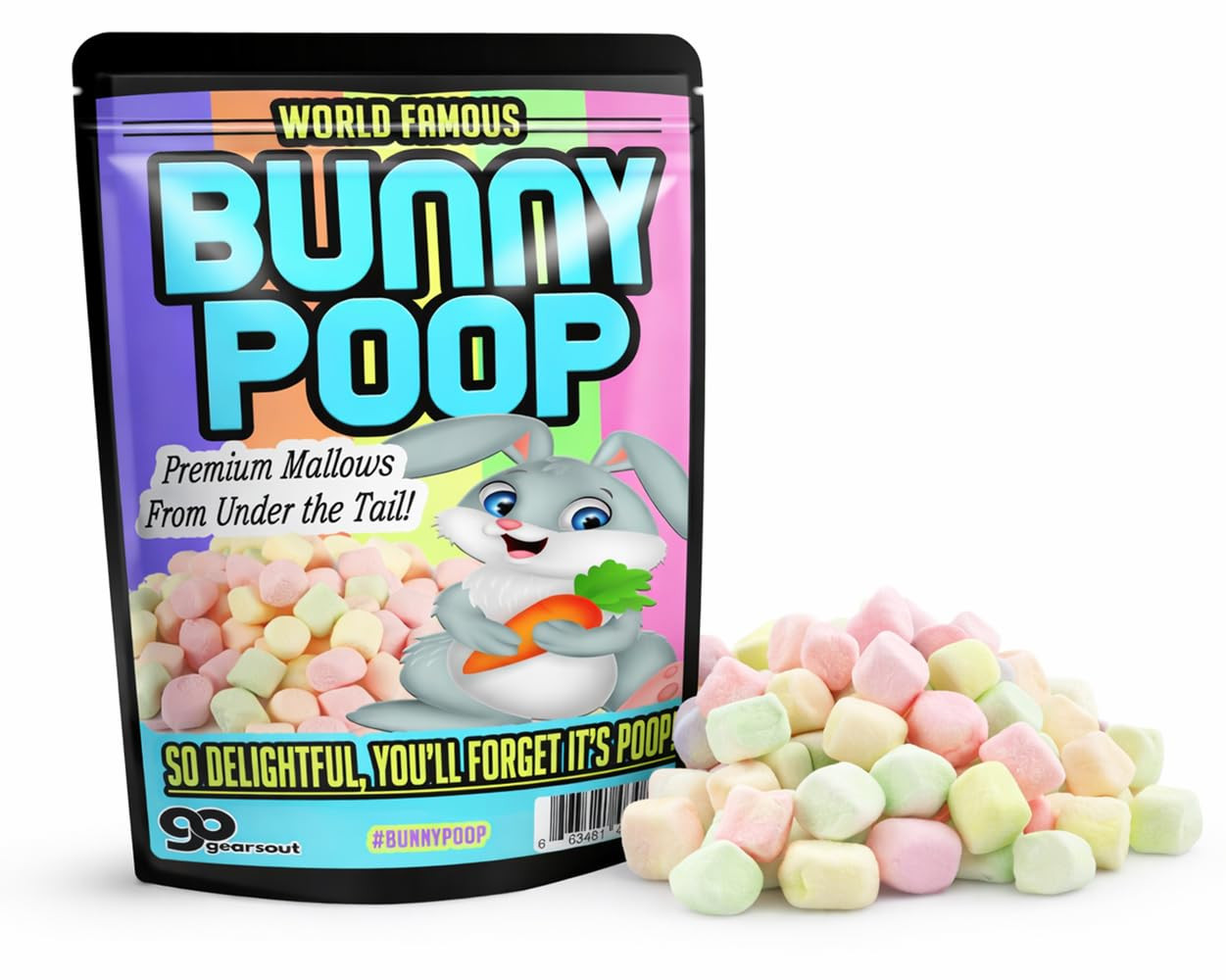 Bunny Poop Marshmallows – Funny Easter Candy Gag Gift, Colorful Mini Mallows Snack Bags, Easter... | Amazon (US)