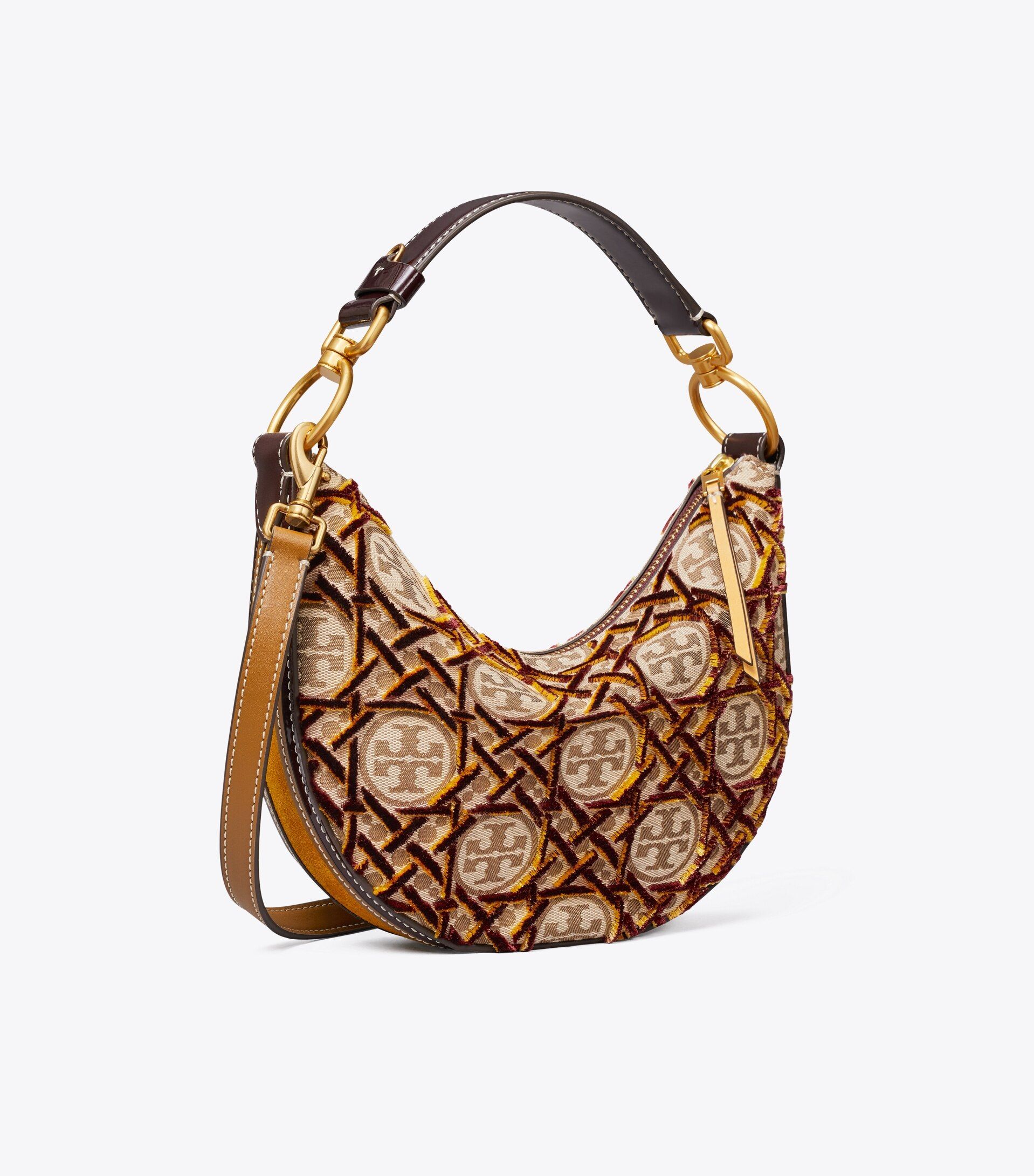 T Monogram Fil Coupé Mini Crescent Bag | Tory Burch (US)