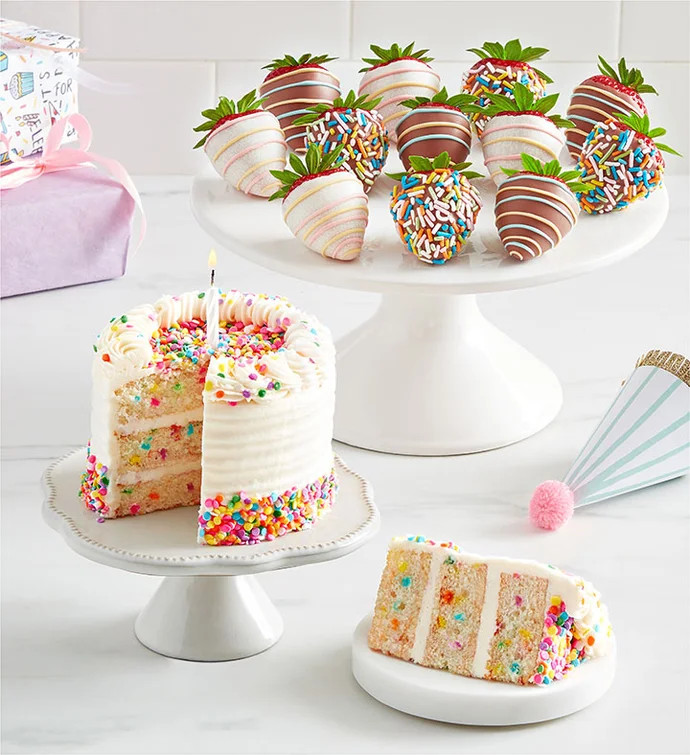 Time to Celebrate Birthday Cake™ with Birthday Strawberries | Shari's Berries