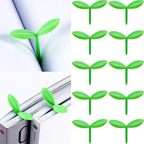 Sprout Little Green Bookmarks Mini Green Sprout Bookmarks Silicone Grass Buds Bookmarks Creative ... | Amazon (US)