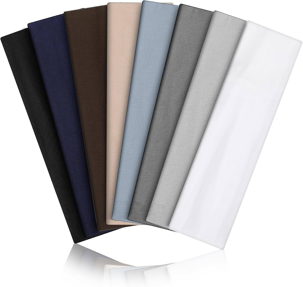 8PCS Summer-Exclusive Non Slip Sports Elastic Soft Running Fashion Headbands Absorb Sweat for Wom... | Amazon (US)