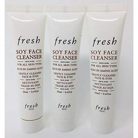fresh soy face cleanser for all skin types .6 ounce mini travel size lot of 3 | Walmart (US)