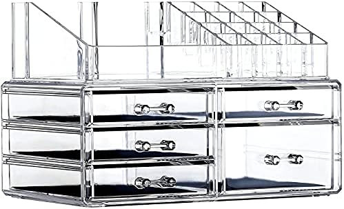 Amazon.com: Cq acrylic Clear Makeup Organizer And Storage Stackable X Large Skin Care Cosmetic Di... | Amazon (US)