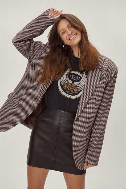 Oversized Check Blazer | Nasty Gal (US)