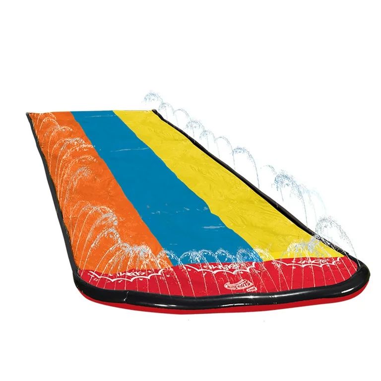 Wham-O Hydroplane 16 Foot Lawn Kid's Triple Lane Water Slide with Splash Zone - Walmart.com | Walmart (US)