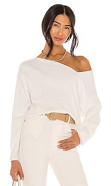 Favorite Off Shoulder Sweater in Taupe | Revolve Clothing (Global)