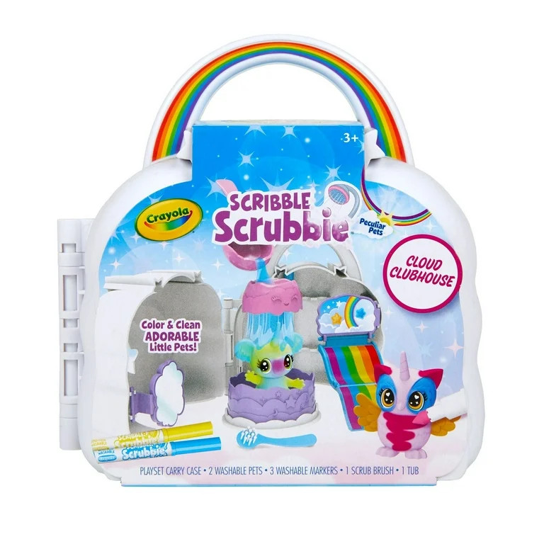 Crayola Scribble Scrubbie Cloud Clubhouse, Coloring Toys, Gifts, Beginner Unisex Child, 8 Pcs - W... | Walmart (US)