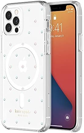 Kate Spade New York Protective Hardshell Case with MagSafe for iPhone 12 & iPhone 12 Pro - Spade Pin | Amazon (US)
