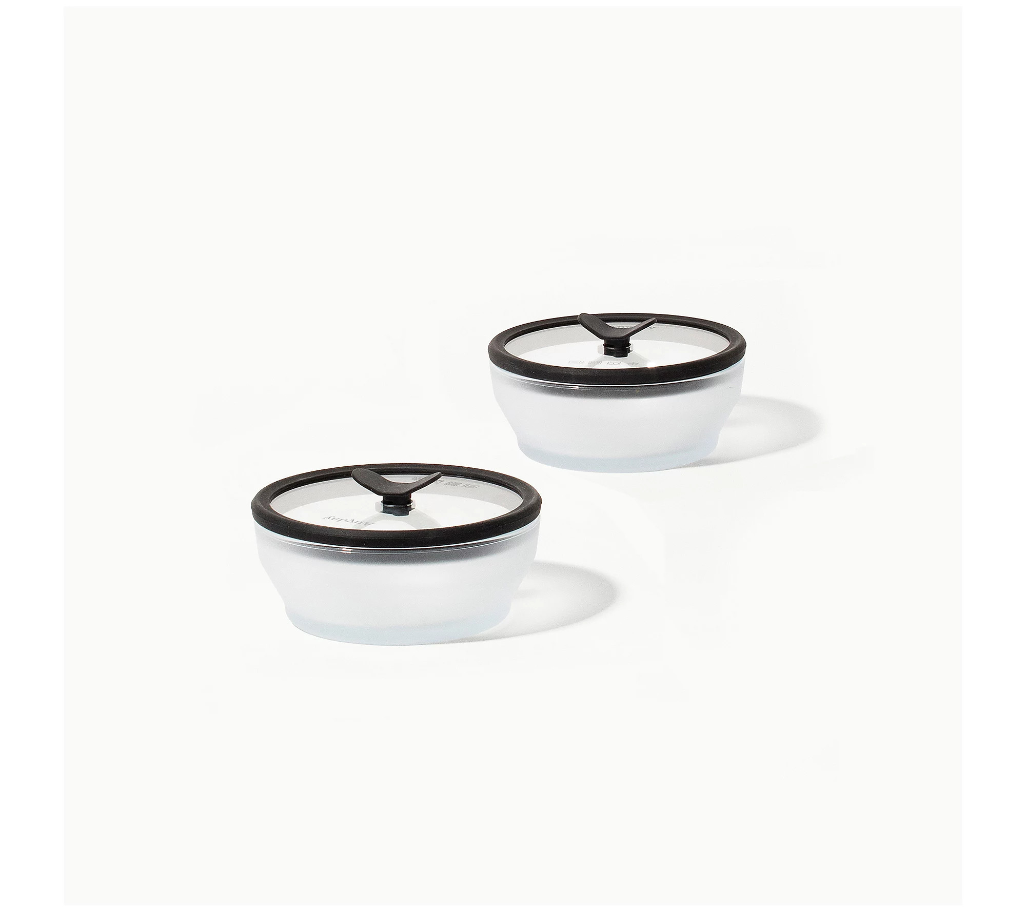 Anyday 2-Pack of 2-Cup Frosted Glass Dish Set | QVC