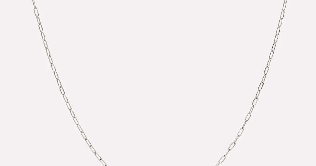 White Gold Paperclip Necklace | Ana Luisa
