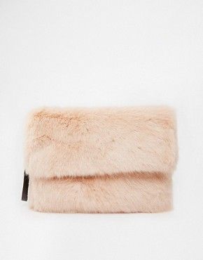 River Island Pink Fur Large Clutch | ASOS UK