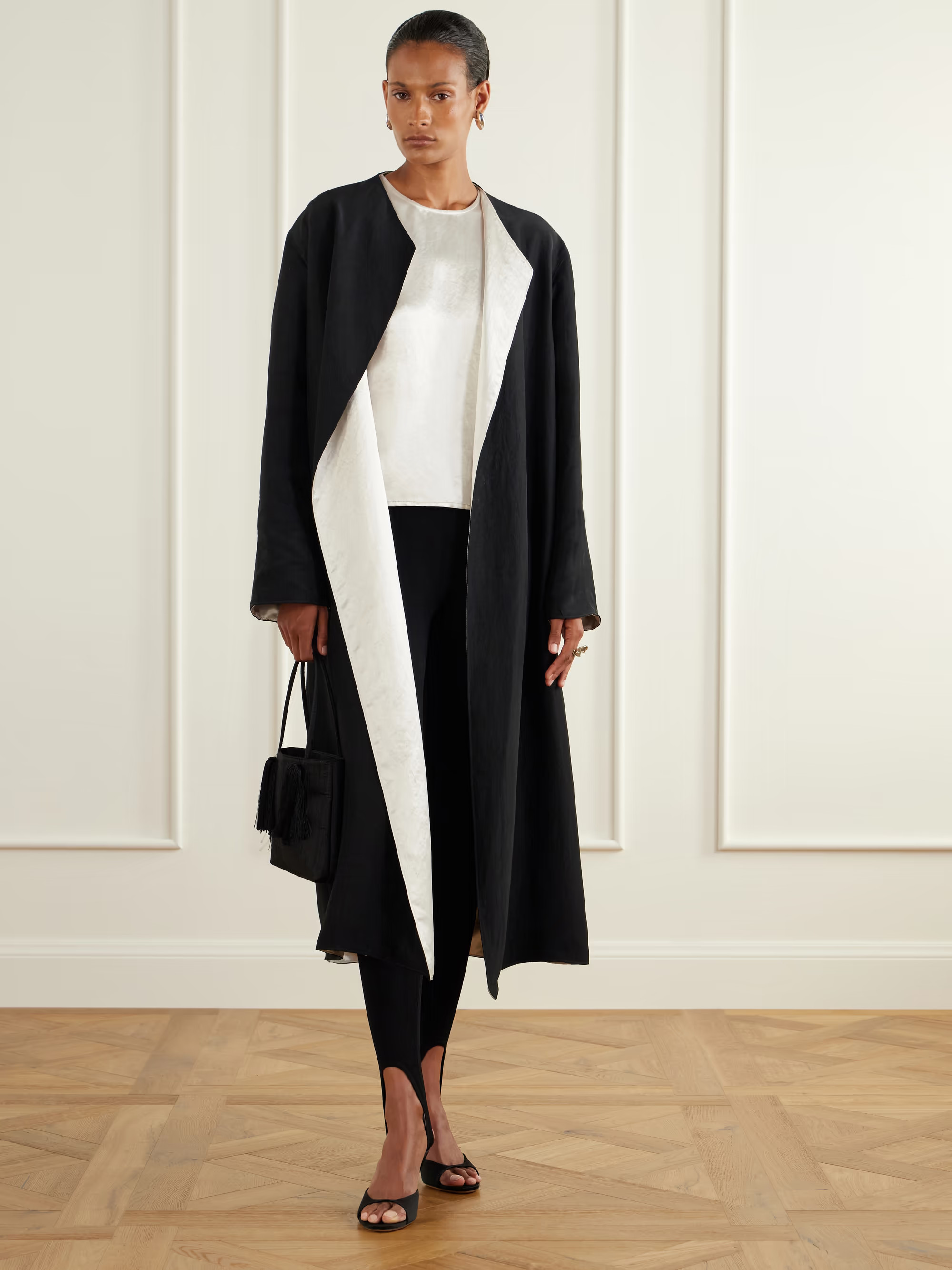 Reversible  twill and hammered-satin coat | NET-A-PORTER (US)