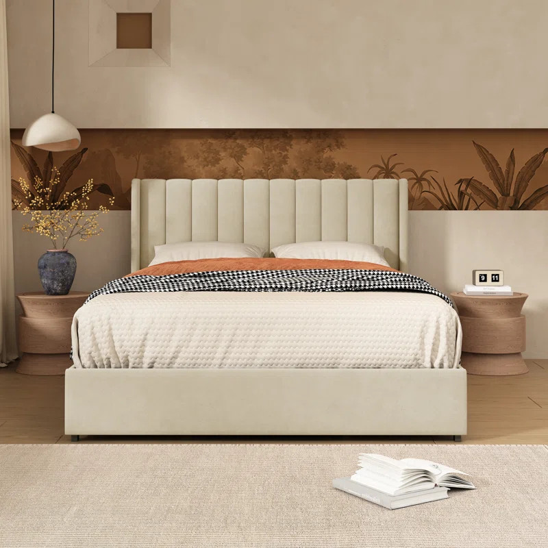 Jeilyn Upholstered Platform Drawer Storage Bed | Wayfair North America