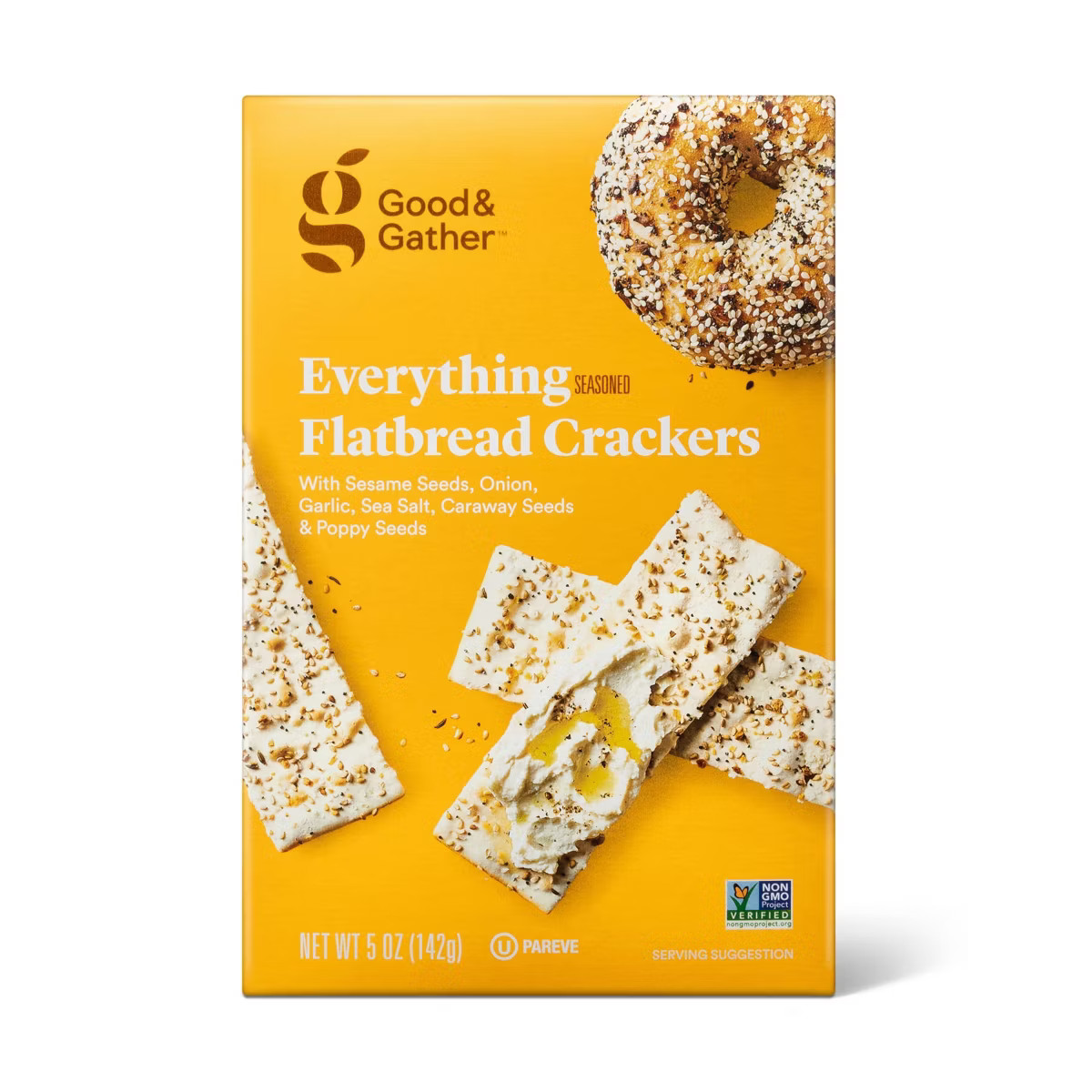 Flatbread Crackers Everything Seasoned - 5oz - Good & Gather™ | Target
