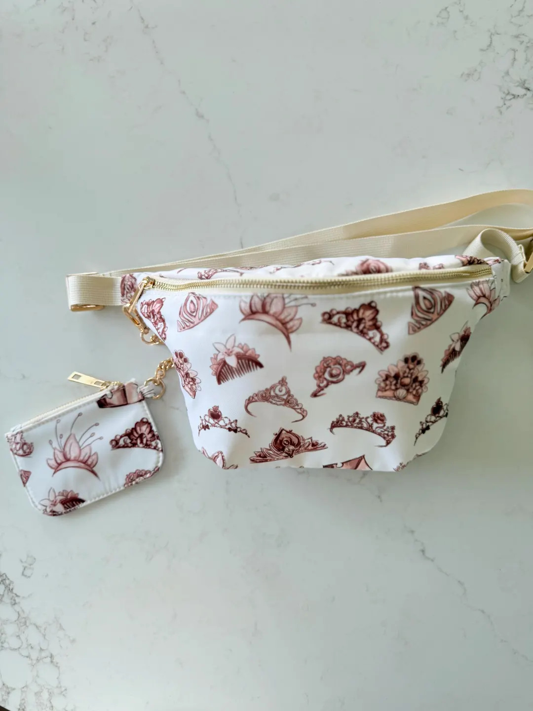 Rose Gold Princess Crowns Fanny Pack: Theme Park Belt Bag - Etsy | Etsy (US)