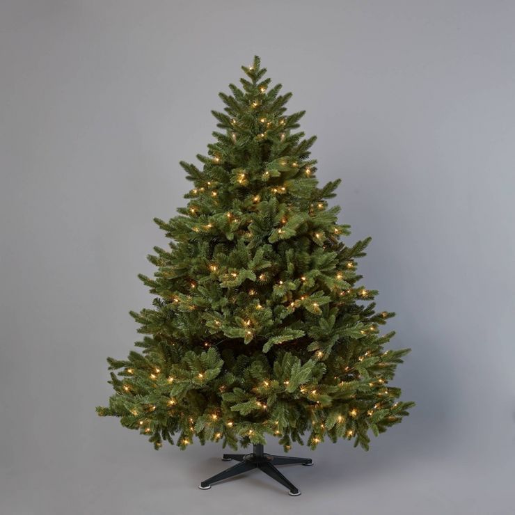 5.5' Pre-Lit Full Teardrop Balsam Fir Artificial Christmas Tree Clear Lights - Wondershop™ | Target