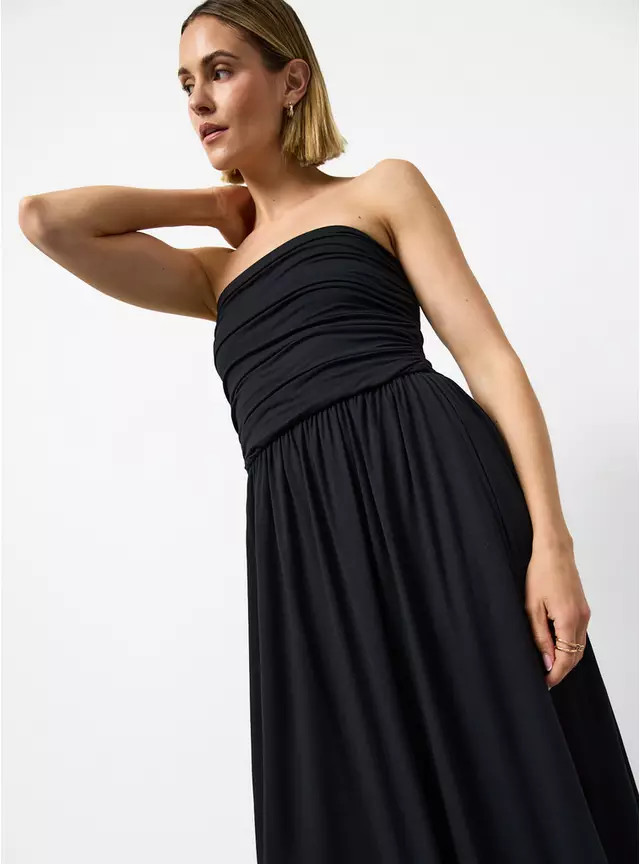 Buy Black Jersey Bandeau Style Maxi Dress 20 | Maxi | Tu | Tu Clothing