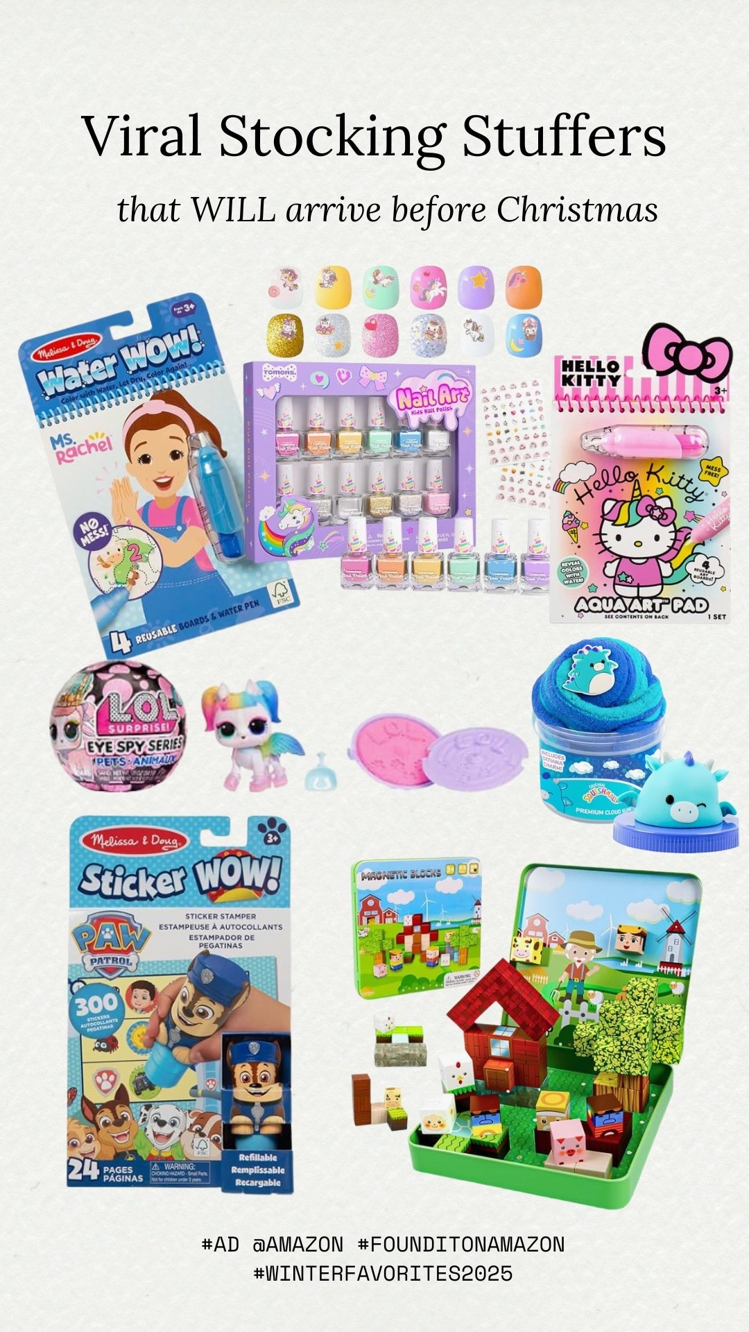 #ad Viral stocking stuffers for kids that WILL arrive before Christmas @amazon #founditonamazon #winterfavorites2025 

#LTKKids #LTKHoliday #LTKGiftGuide