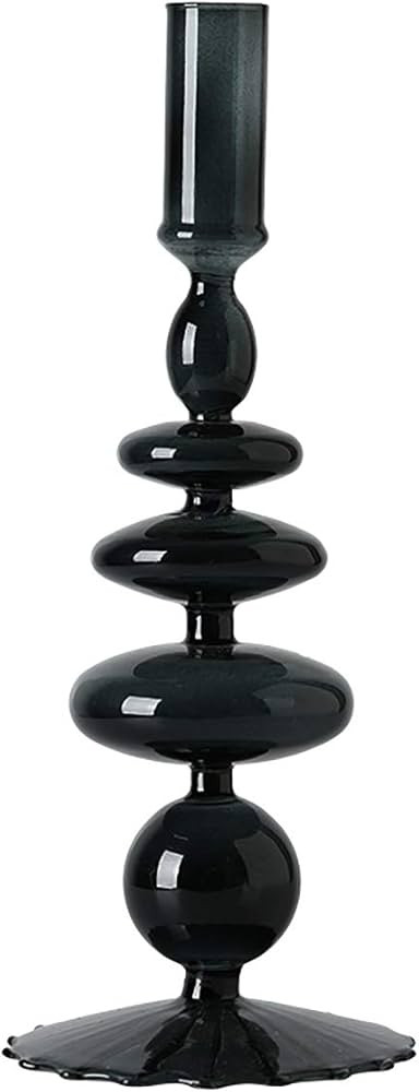 LKXHarleya Glass Candlesticks Holders, Retro Glass Candle Holder for Taper Candle Table Centerpie... | Amazon (US)