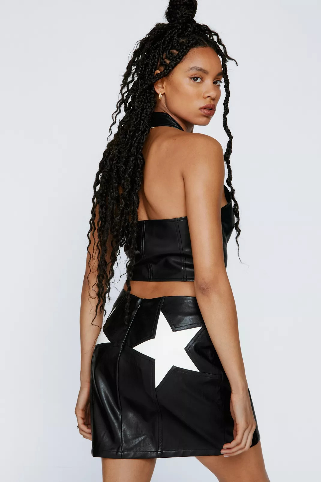 Faux Leather Star Bum Pelmet Skirt | Nasty Gal (US)