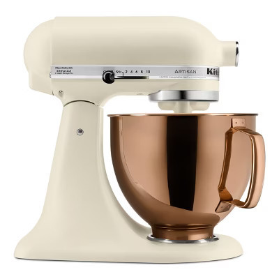 KitchenAid 5qt 10-Speed Stand Mixer with Copper Bowl Fresh Linen - Hearth & Hand™ with Magnolia: Metal, 325W, 22.8 lbs | Target