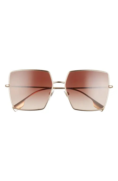 burberry 58mm Square Sunglasses in Light Gold/Gradient Brown at Nordstrom | Nordstrom