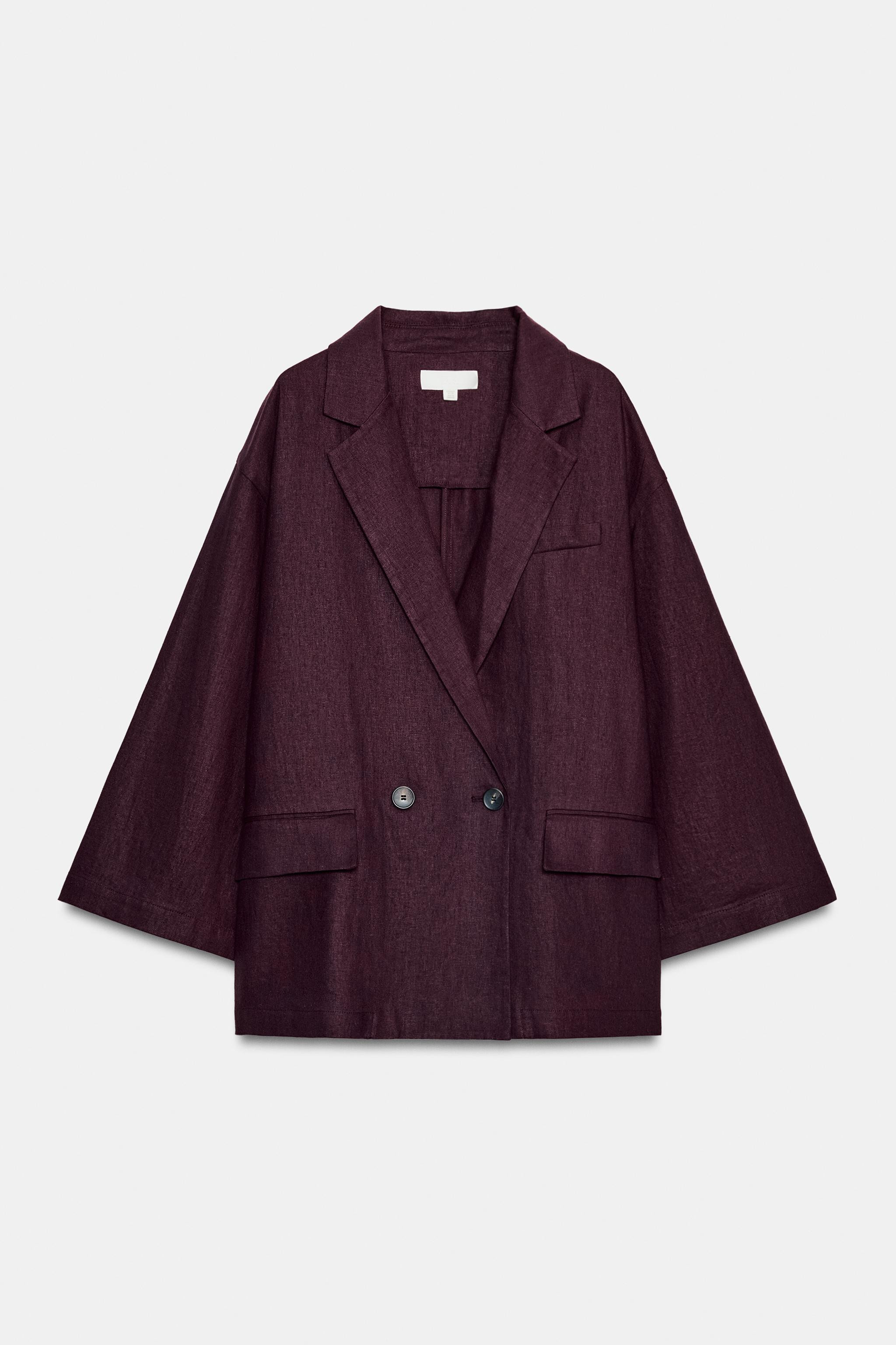 DOUBLE-BREASTED BLAZER MET LINNEN | Zara US