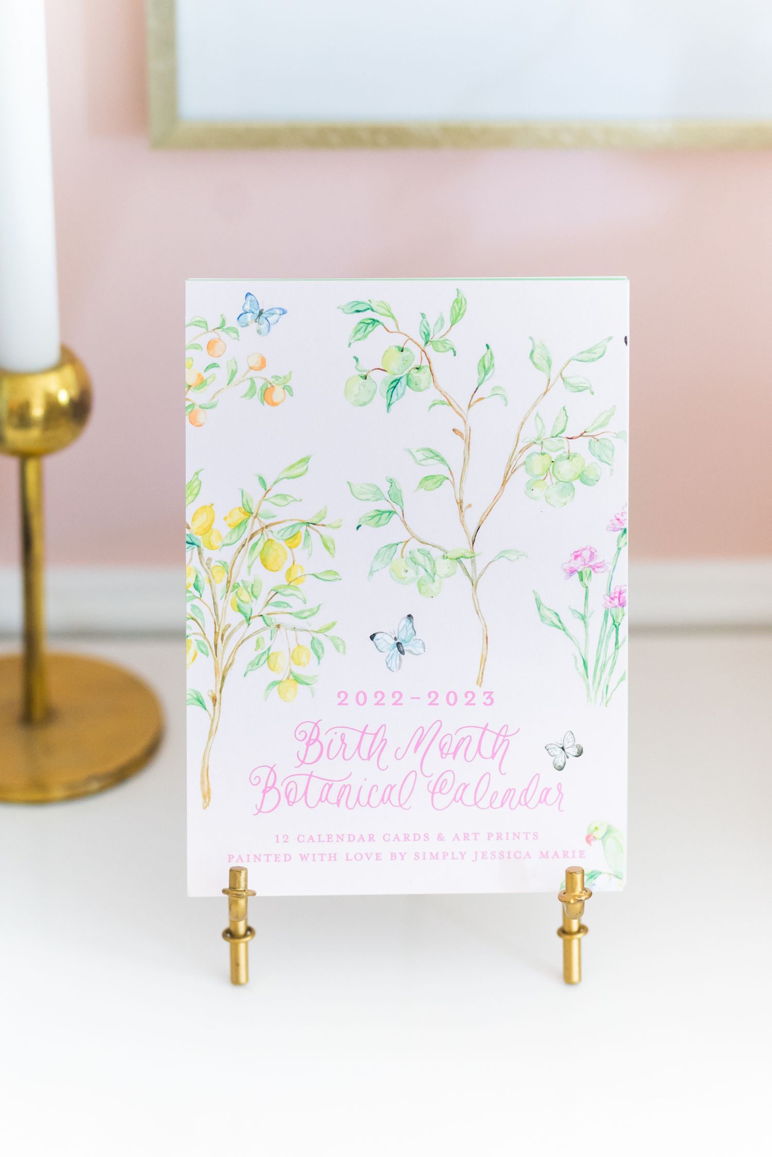 2022-2023 Academic Birth Month Botanical Calendar (Easel sold separately) — Simply Jessica Mari... | Simply Jessica Marie