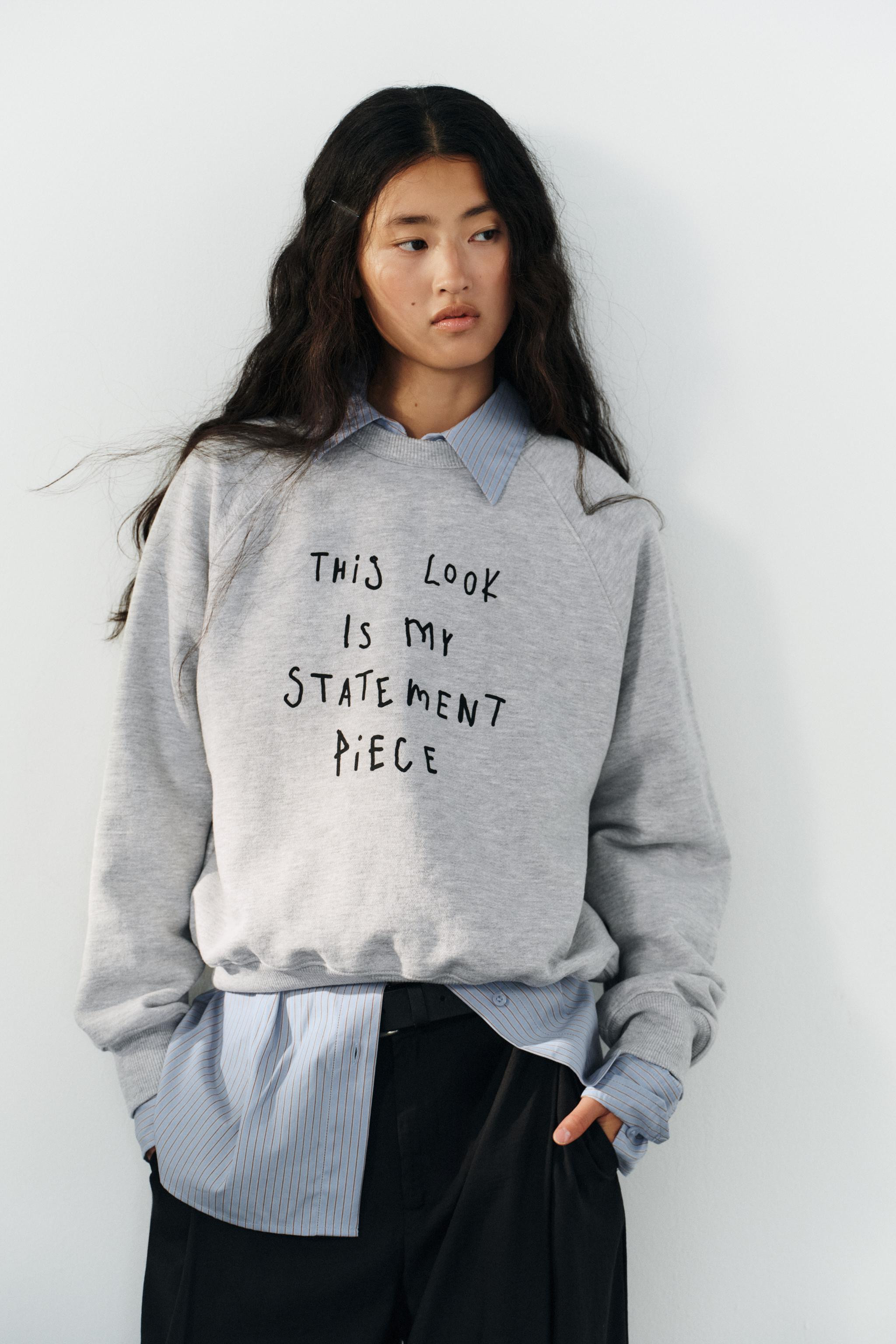 TEXT PRINT SWEATSHIRT | Zara US