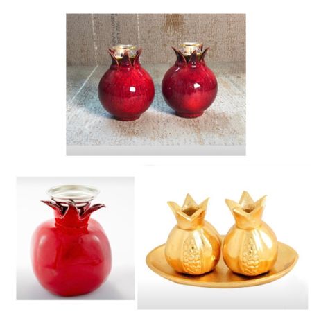 Pomegranate candle holders! 