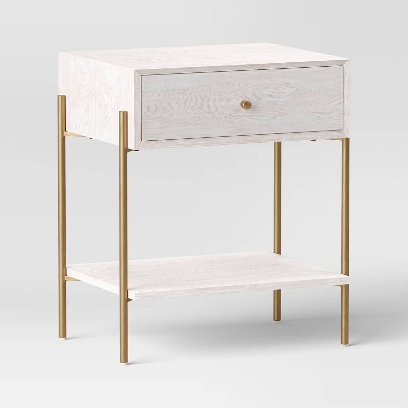 Natural Luxe Accent Table Off White (KD) - Threshold™ | Target