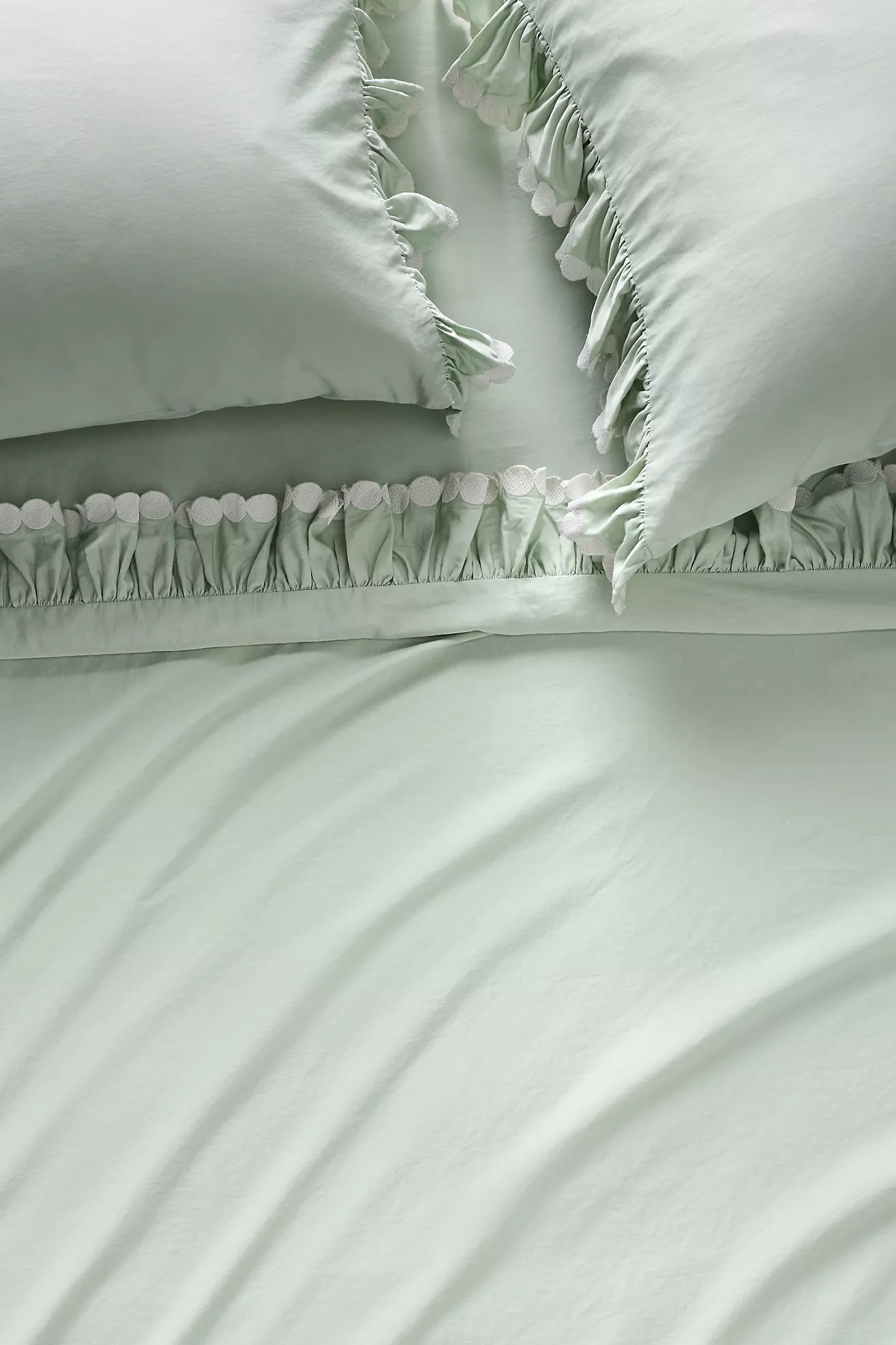 Maeve Liet Cotton Sateen Embroidered Sheet Set | Anthropologie (US)
