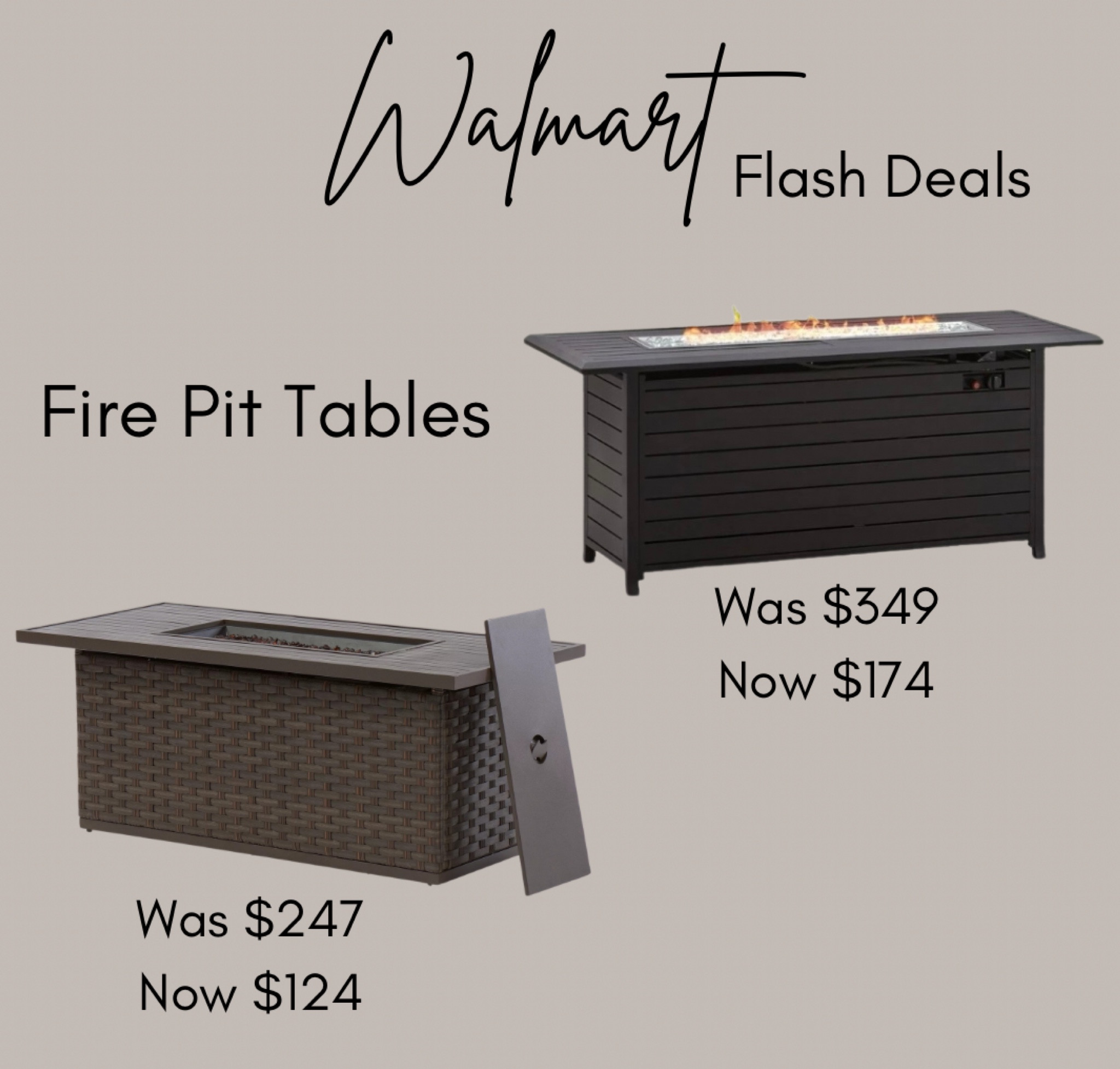 Major Sales at Walmart right now! These fire pit tables are perfect for any outdoor space! Can be used year round! 
#patiofurniture #firepit #outdoortable #walmartpatio #outdoorsale

#LTKHome #LTKSaleAlert #LTKSeasonal