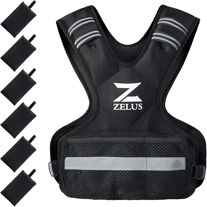 ZELUS Weighted Vest for Men and Women | 4-10lb/11-20lb/20-32lb Vest with 6 Ironsand Weights for H... | Amazon (US)