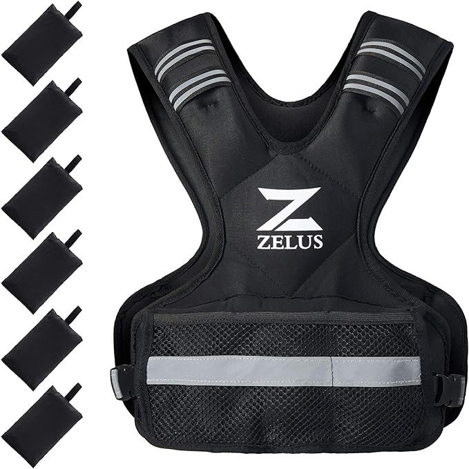 ZELUS Weighted Vest for Men and Women | 4-10lb/11-20lb/20-32lb Vest with 6 Ironsand Weights for H... | Amazon (US)