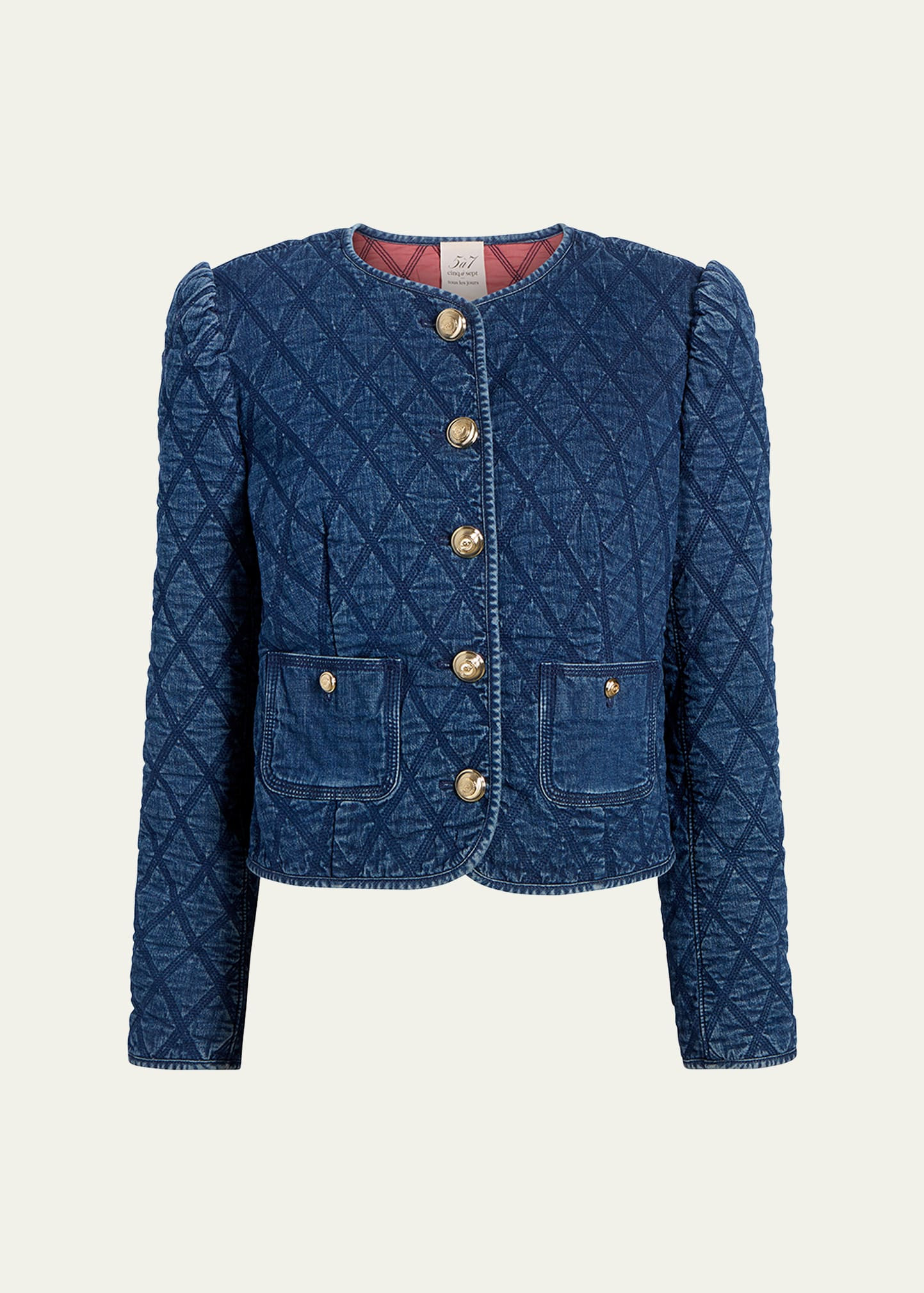 Cinq a Sept Gretchen Quilted Denim Jacket | Bergdorf Goodman