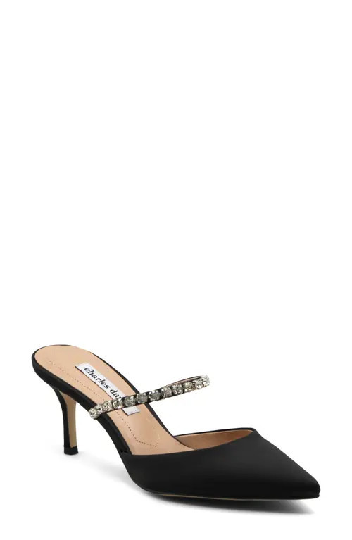 Charles David Adelynn Mary Jane Pointed Toe Mule in Black-St at Nordstrom, Size 5.5 | Nordstrom