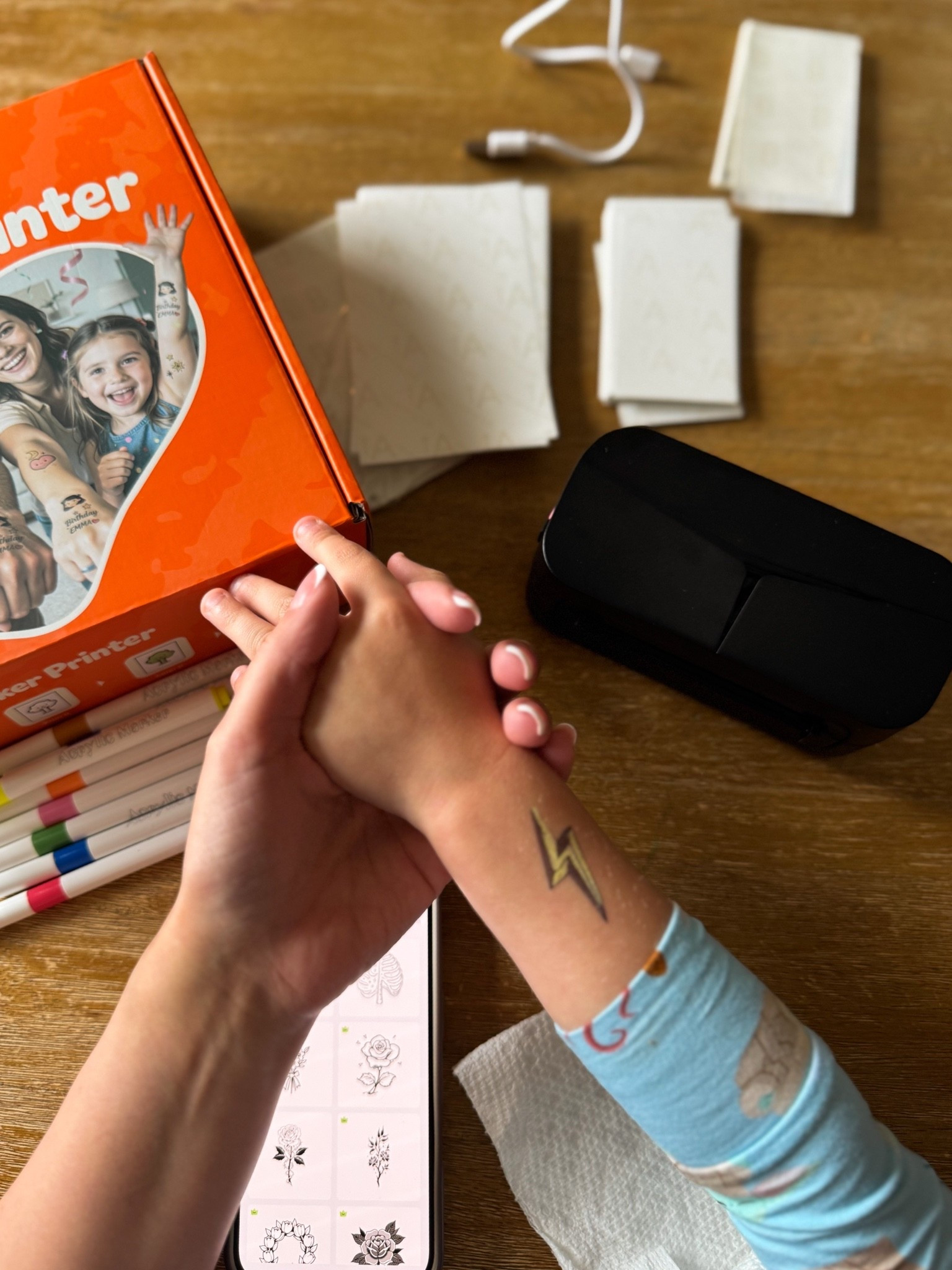 pov: you’re the cool mom on a random afternoon printing custom temporary tattoos at the dining table. ⚡️

This TK32 tattoo printer from @phomemo_official has been the center of so much fun this summer!

#LTKKids