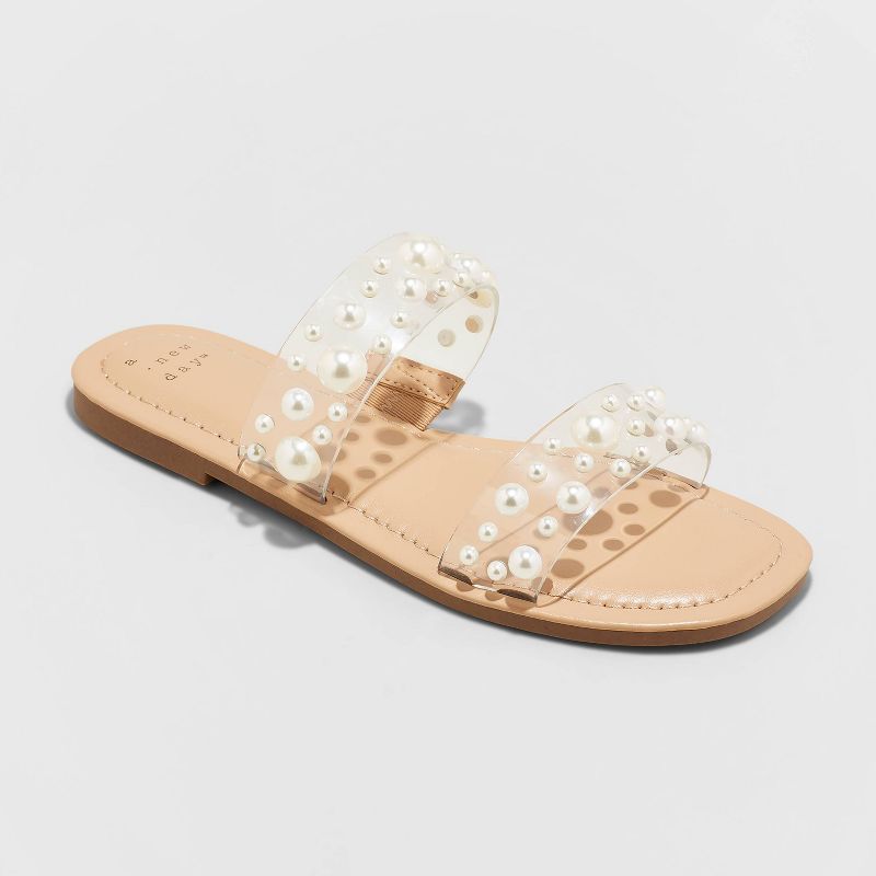 Women's Brit Two Band Embellished Sandals - A New Day™ | Target