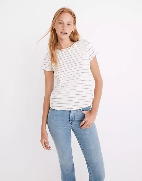 Smocked Shrunken Shirttail Tee | Madewell