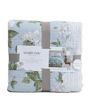 Cotton Reversible Hydrangea Stripe Quilt | TJ Maxx