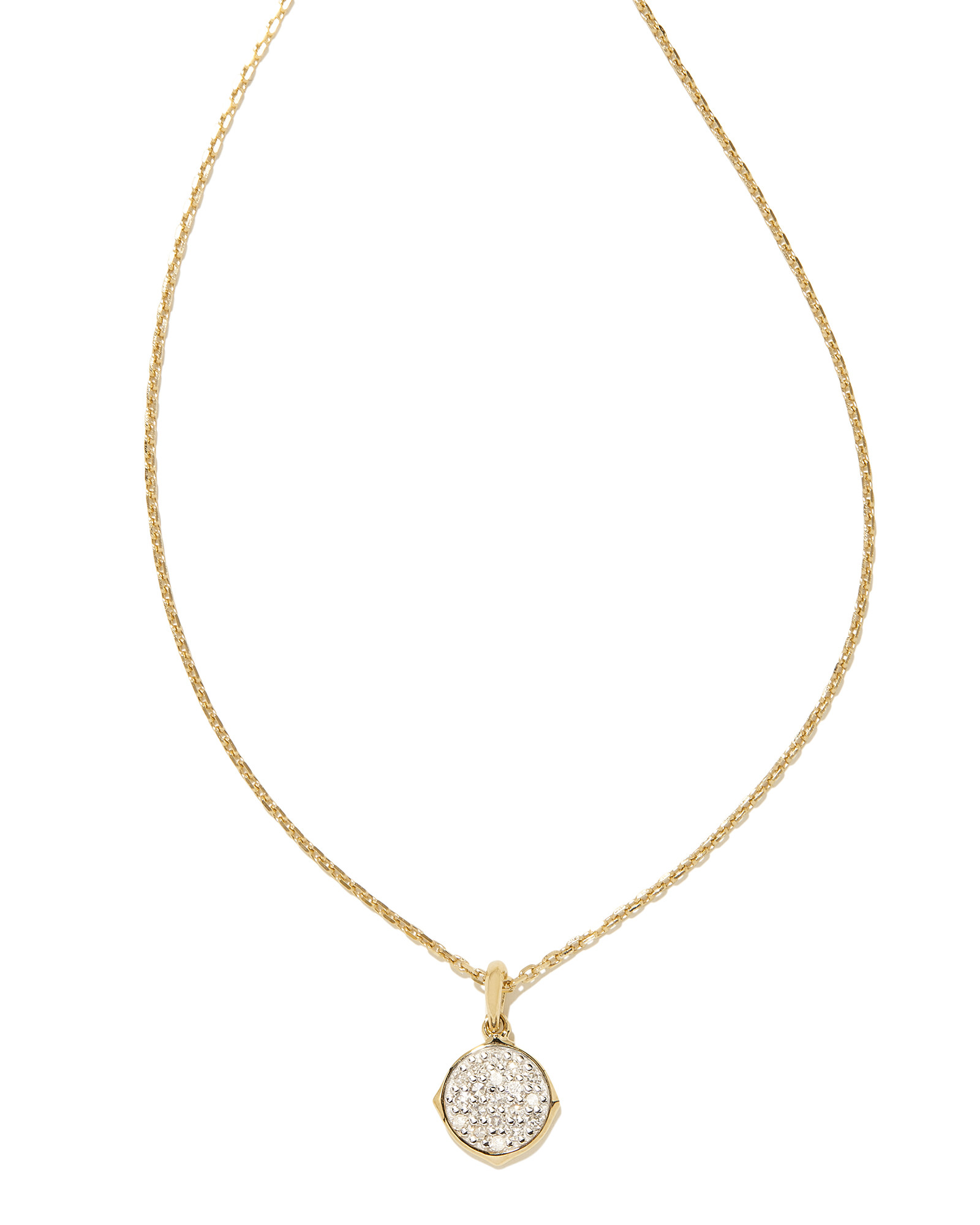 Matilda 14k Yellow Gold Pendant Necklace in White Diamond | Kendra Scott | Kendra Scott