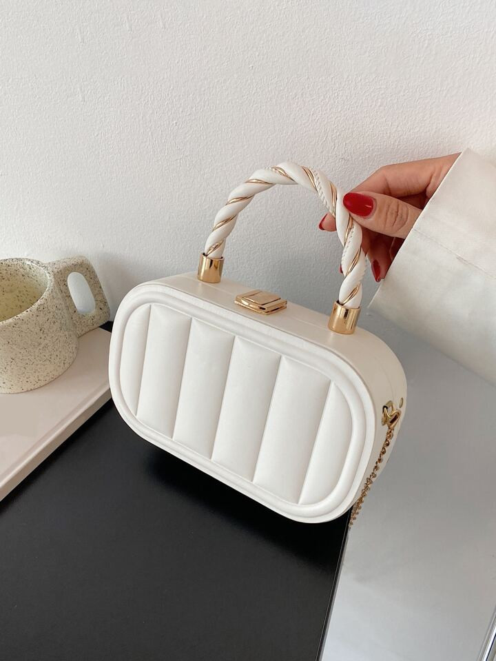 Mini Quilted Chain Box Bag | SHEIN