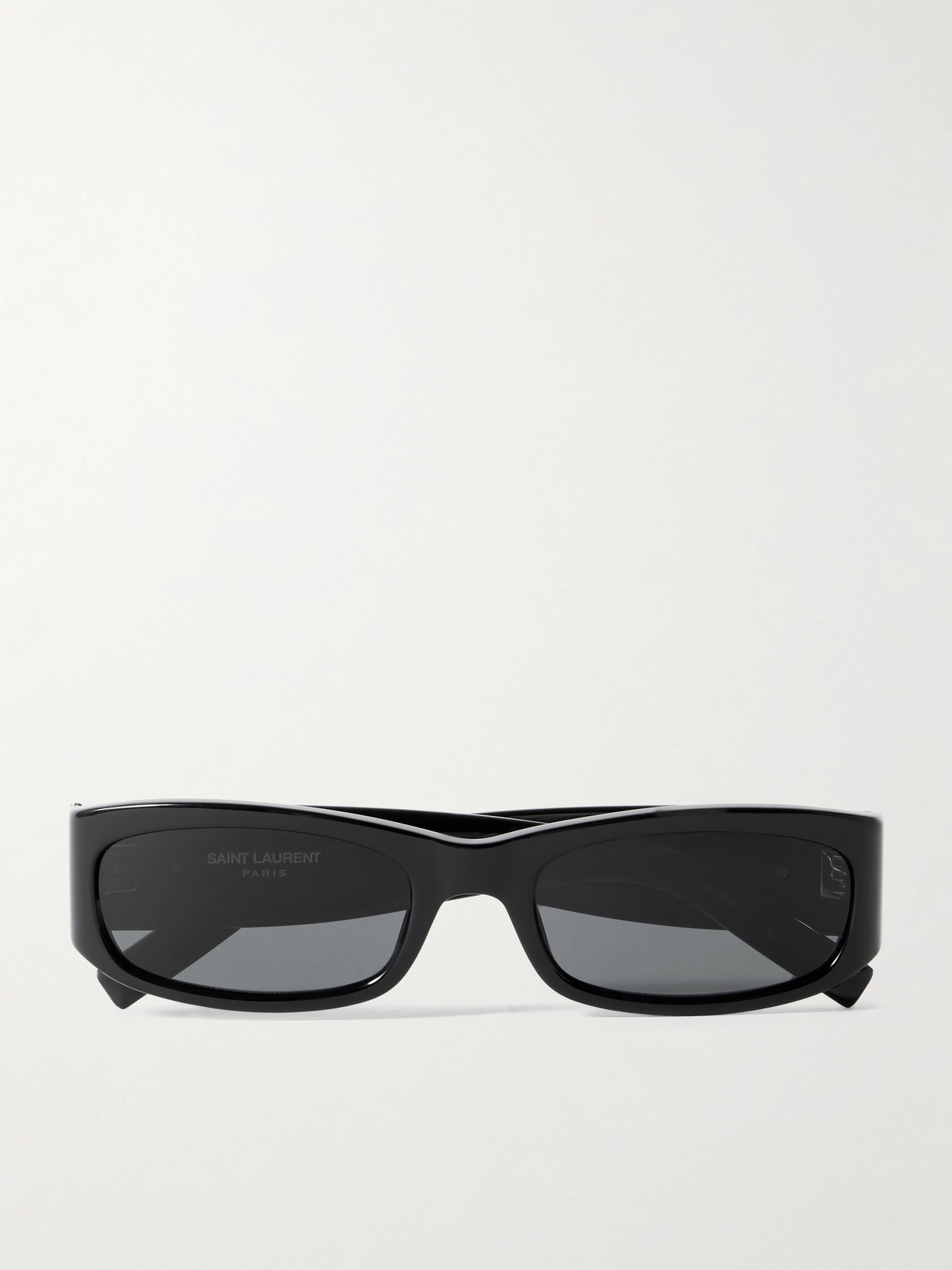 SAINT LAURENT EYEWEAR - Rectangle-frame Acetate Sunglasses - Black | NET-A-PORTER (US)