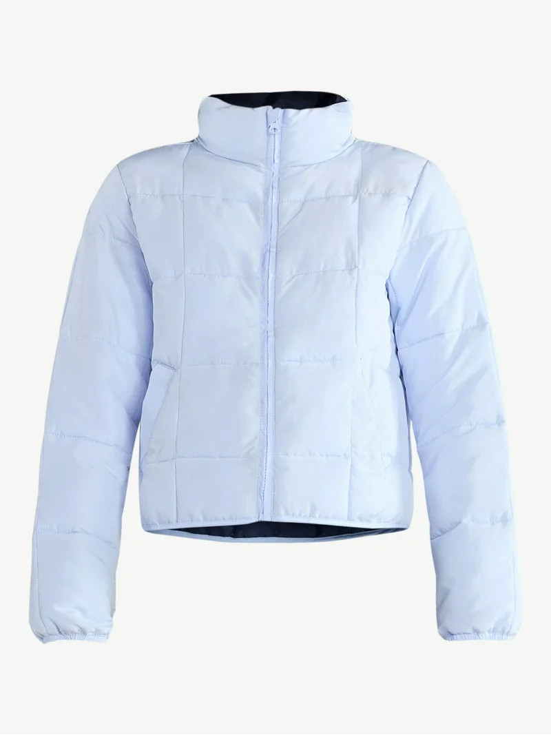 No Boundaries Packable Puffer Jacket, Women's and Women's Plus Sizes XS-4X - Walmart.com | Walmart (US)